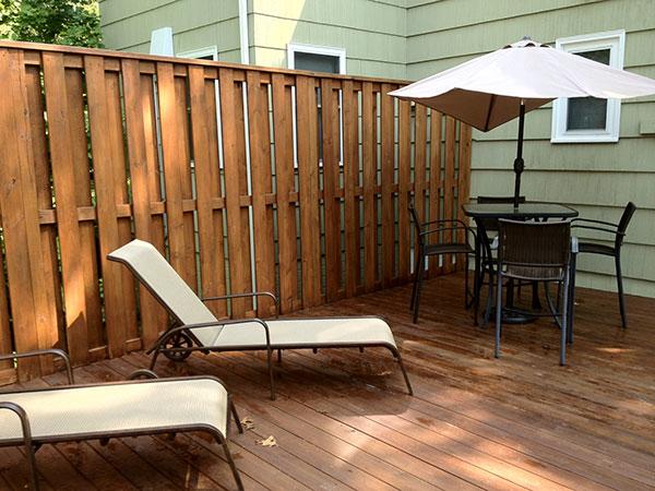 Staining a Private Porch