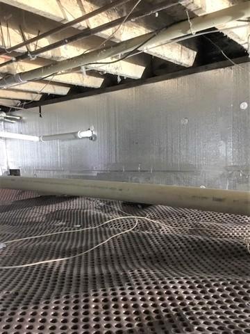 CleanSpace Drainage Matting and SilverGloCrawl Space Wall Insulation