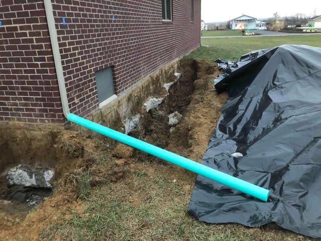 View Before Helical Push Piers