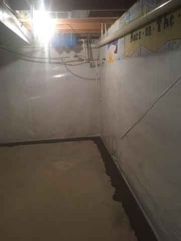 WaterGuard Trench Filled in with Cement