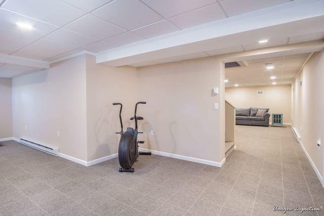 Workout space in a Windham, NH finished basement