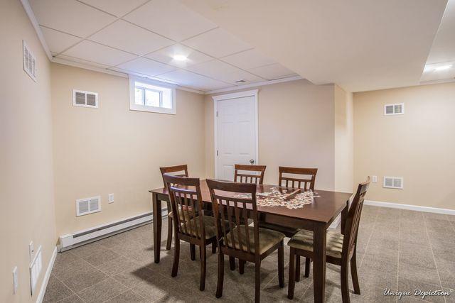 Finished sitting area in Windham, NH finished basement