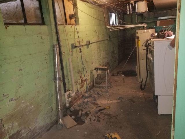 Before Basement Waterproofing