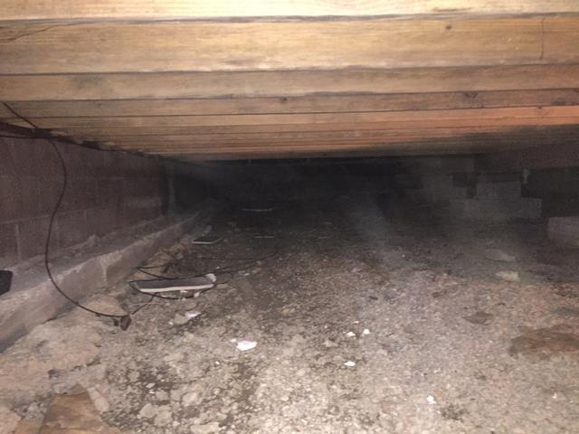 Gravel Floored Crawl Space