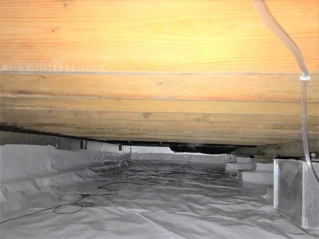 Another shot of this beautiful crawl space.  The bright white liner makes it look clean and bright.