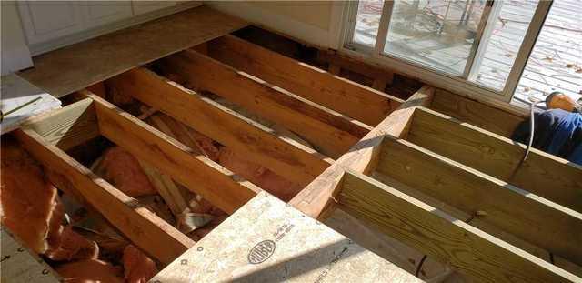 Almost 50 feet of joists were also repaired