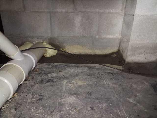 Standing water in crawl spaces