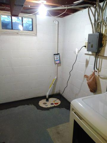 Installation of Sump Pump Complete