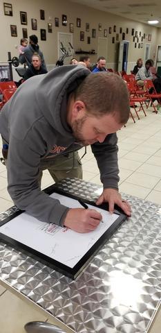 Todd, our Outside Production Advisor Signing our Vision, Mission and Values