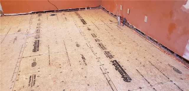 A new subfloor was put down.