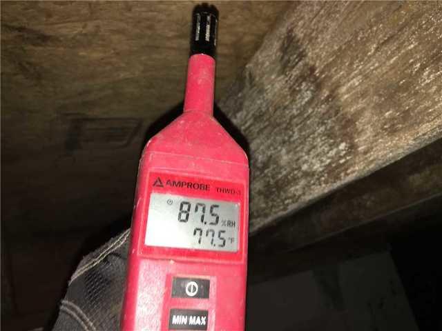 The relative humidity in the crawl space was too high