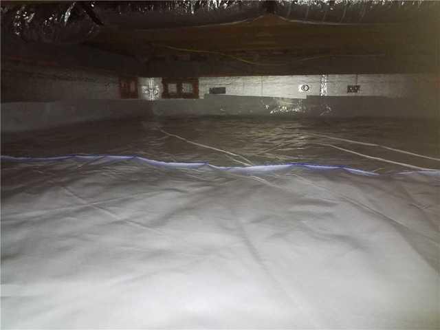 Lowcountry Basement Systems encapsulated the crawl space using CleanSpace liner