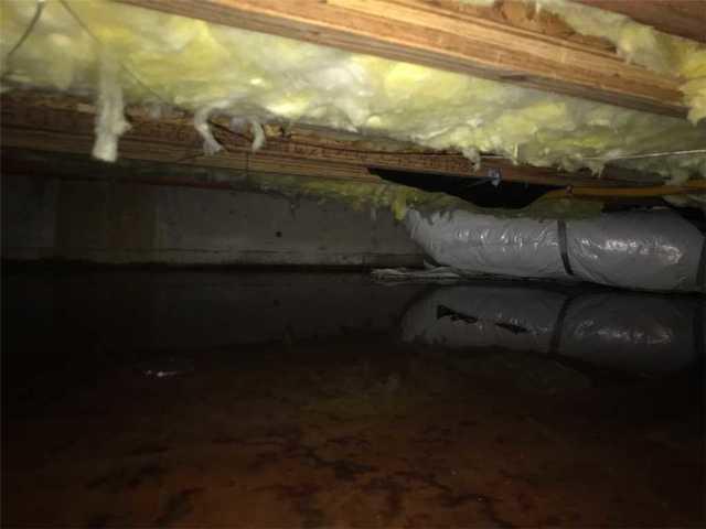 Wet crawlspace