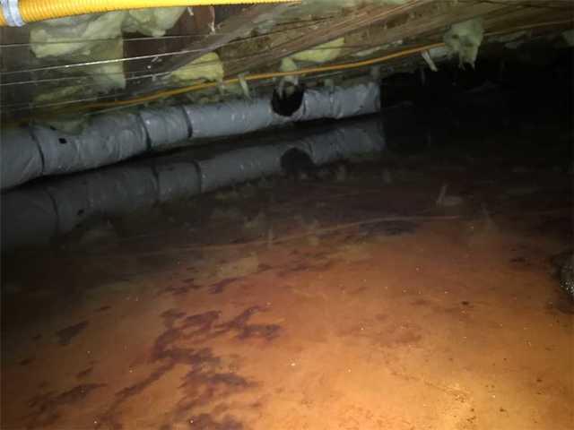 Water is getting into this heating duct