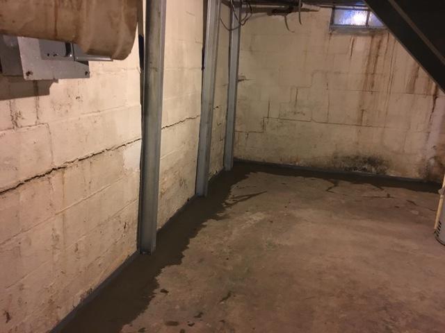 The Basement Doctor Of Central Kentucky Basement Waterproofing Photo Album Waterguard Supersump And Powerbraces Installed To Resolve Moisture And Bowing Wall In Lexington Ky