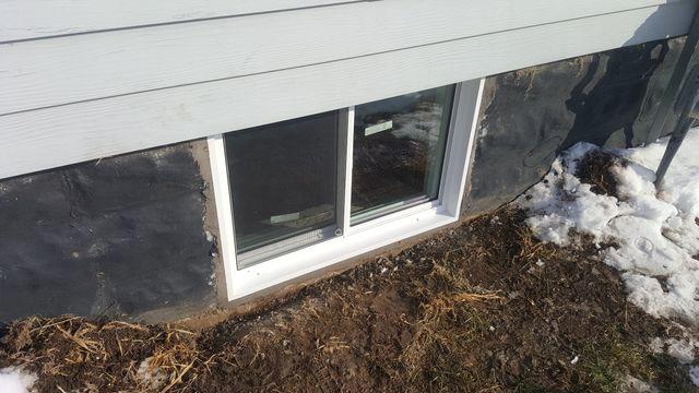 New, energy-efficient basement window.