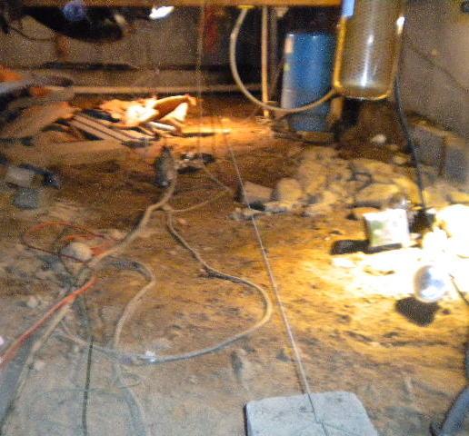 Debris Filled Crawlspace in Oneco, CT