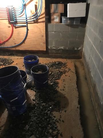 Installing the french drain