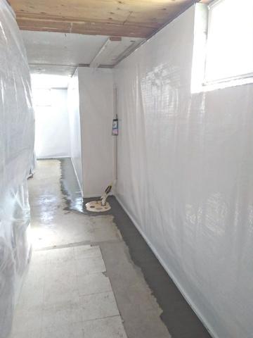 Project complete! This homeowner's basement is now permanently protected from moisture damage.