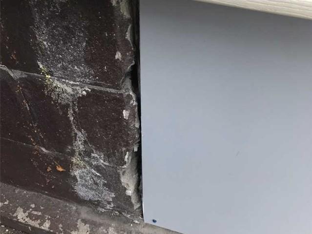 Poorly sealed access door