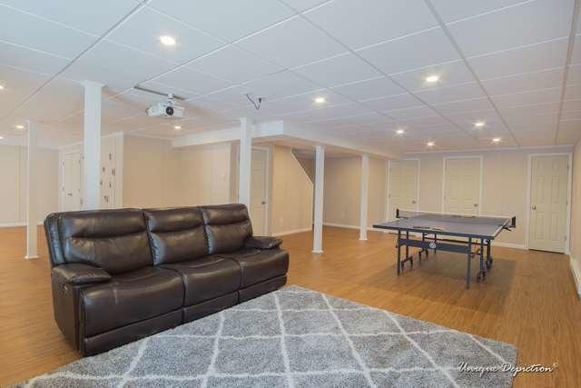 A Comfortable Basement Home Theater
