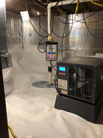 Crawl Space Sump Pump & Dehumidification System