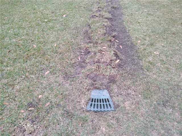 Water was discharged in the lawn.