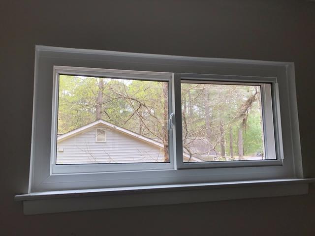 Newly installed bathroom slider