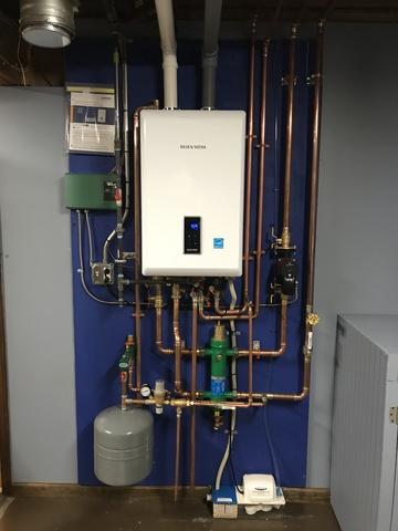 The Navien Combi boiler completed for our customer in West Haven, CT!