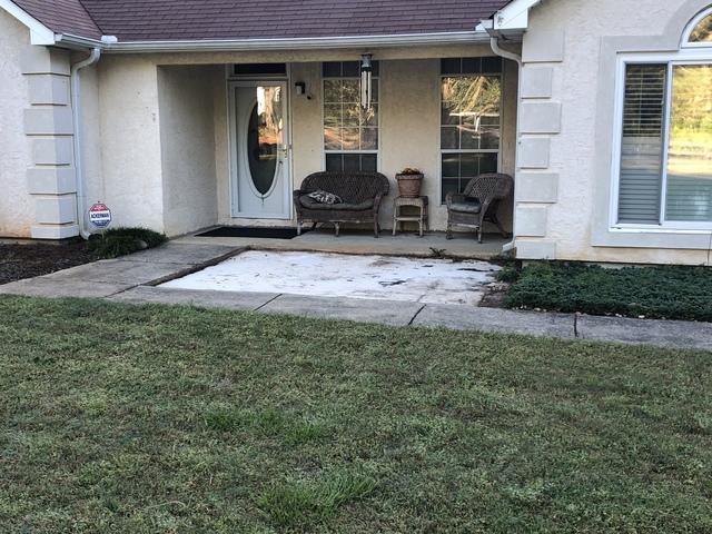 Front patio before