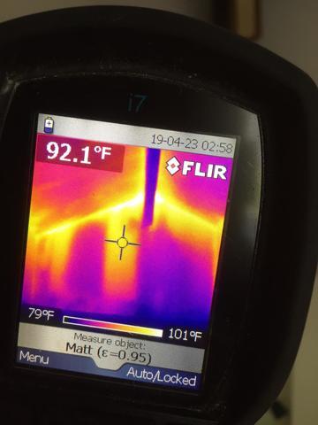 Thermal Camera of a Multilevel Attic Wall in Springfield, VA