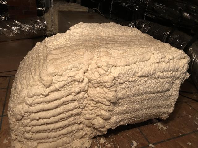 Ducts are Sealed with Spray Foam