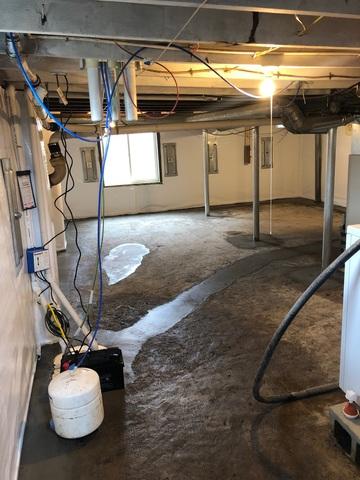 The ultimate transformation! The combination of our foundation repair and waterproofing products ensures Arnold's basement will remain a stable, dry, and clean space!