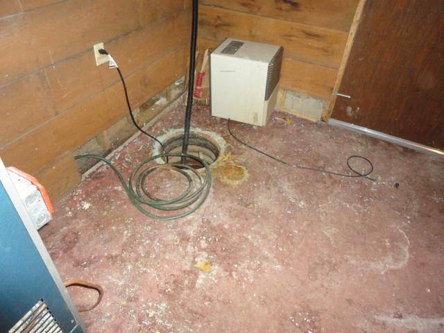 Uncovered Sump Pump in New Preston Marble Dale