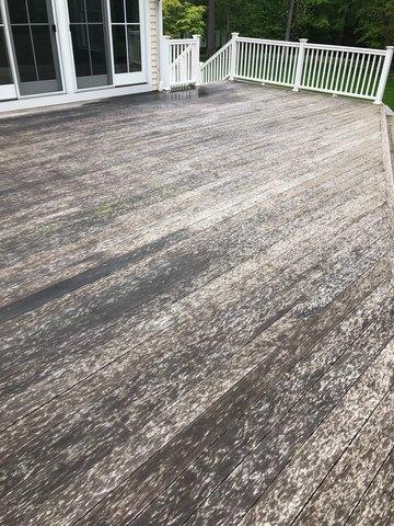 Even though it's still wet after the power wash, you can see the difference!