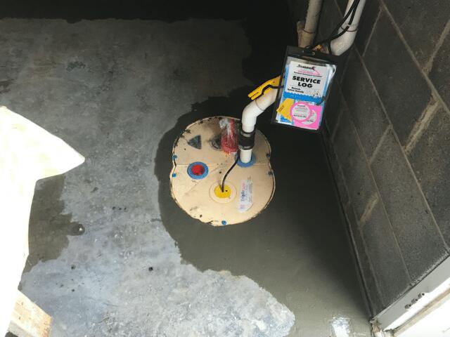 The concrete is drying around the new SuperSump Plus system.