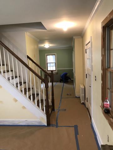 Drywall patches help prep for interior paint in Westbrook, CT.