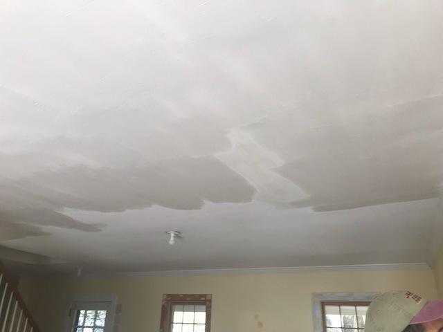 After repairs and primer for interior paint project in Westbrook, CT.