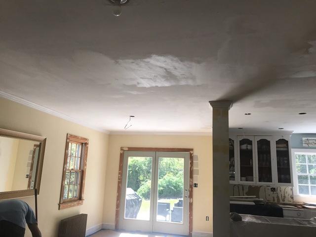 Repair and interior paint gave this ceiling new life in Westbrook, CT.