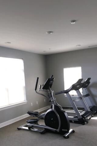 New LED recessed lighting to illuminate those after hour workouts