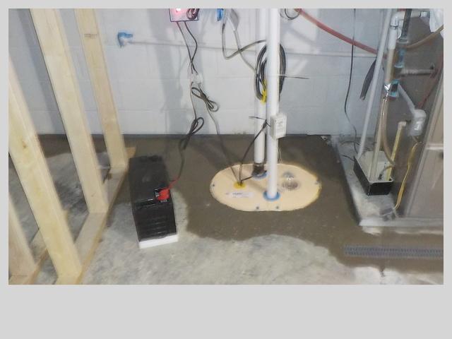 Sump Pump and Products Cemented In