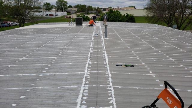 My Pros Roof Replacement Photo Album Gaco Silicone Roof Coating In Rockford Il