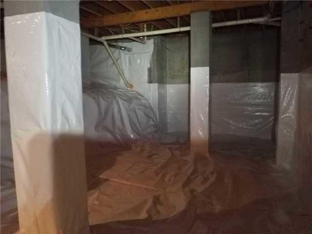 The basement was sealed off from the earth, preventing the basement from getting wet.