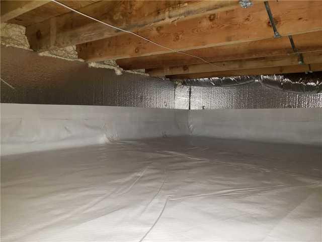 After CleanSpace Vapor Barrier was installed, the crawlspace was clean and mold-free.