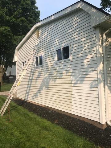 Pressure Washing Progress in Rockfall, CT