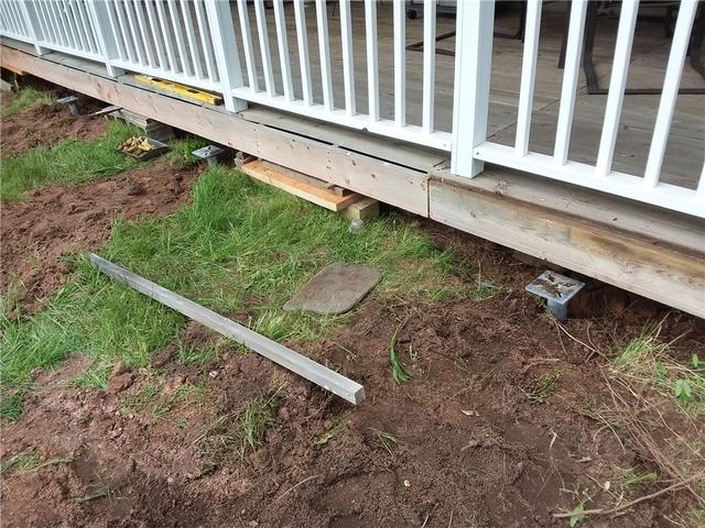 Piers Installed Across Deck