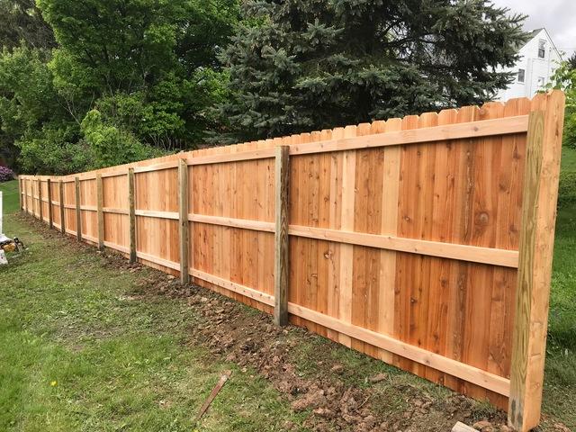 View from the back Cedar Privacy