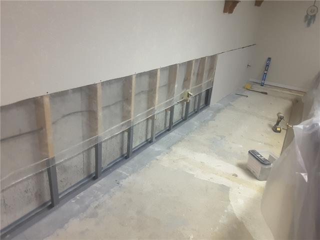 Woods Basement Systems Inc Basement Waterproofing Photo Album Waterguard Behind A Finished Wall