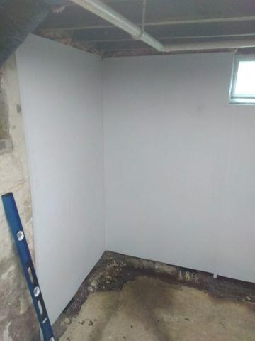 Basement Waterproofing Syracuse NY Britewall is going up