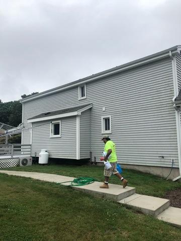 <p>Power washing in progress for this property in Seymour, CT.</p>